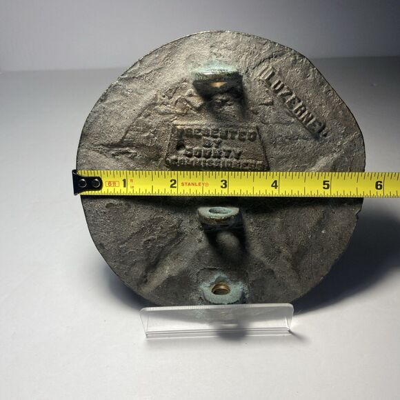 WWI US Veteran Grave Marker 1917–1918 Cast Iron Star Luzerne County Antique - Picture 15 of 16